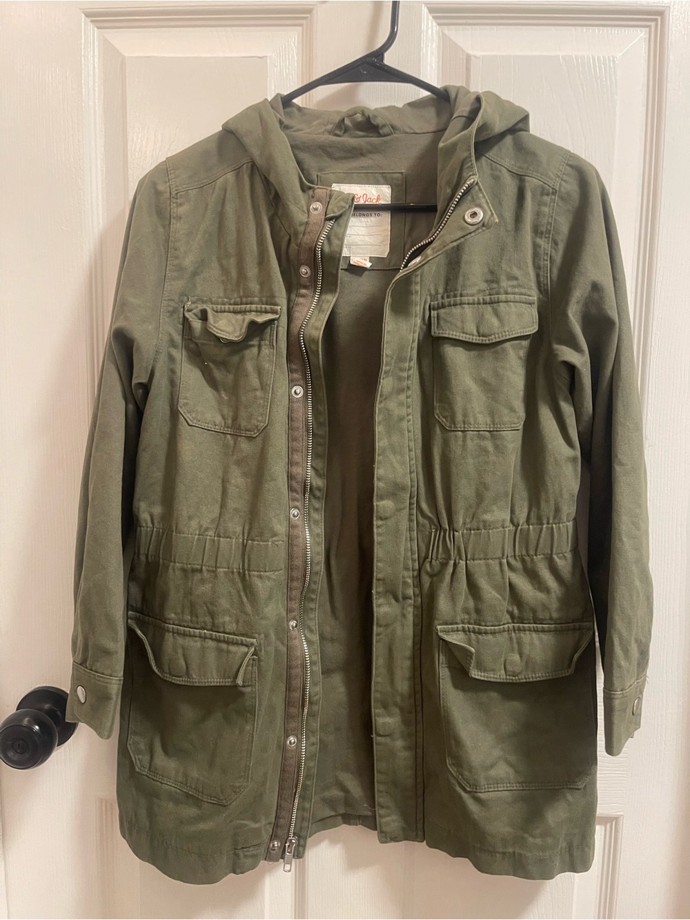 Cat & Jack Olive Utility Hooded Jacket